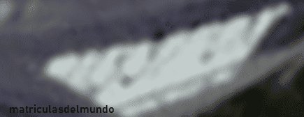 Matrícula de coche de Asturias con numeriación 0337 Matrícula de coche de Asturias 0337 CK